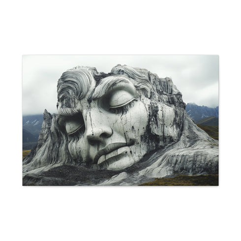 Mountains Shaped Like Sleeping Titans — Canvas Wall Art — Living Room Wall Lifestyle View
