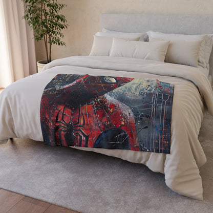 this blanket is perfect for snuggling up while watching your favorite Spider-Man movies or reading comics. Whether you're a longtime fan or just discovering the world of Spider-Man