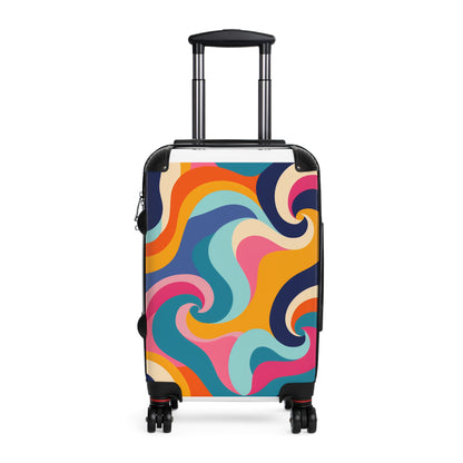 Retro Waves Suitcase: Vibrant Nostalgia