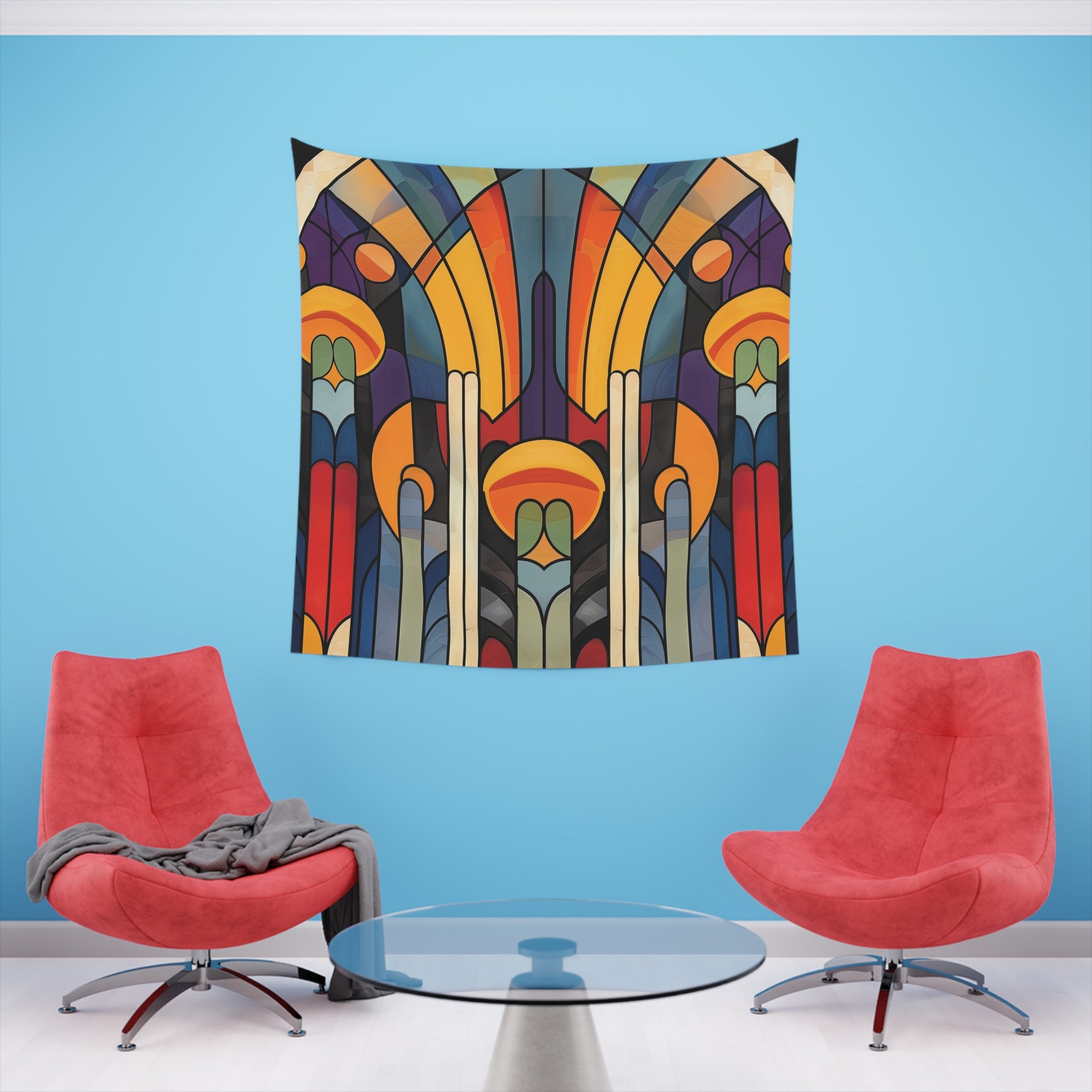 Deco Elegance: An Abstract Tapestry | Wall Tapestry | All Over Print, AOP, Decor, Halloween, Home & Living, Home Decor, Indoor, Spring Essentials, Sublimation, Tapestry | Prints with Passion