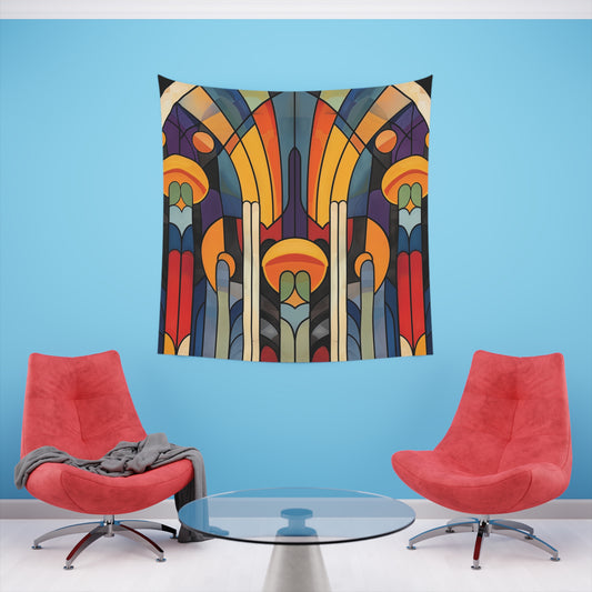 Deco Elegance: An Abstract Tapestry | Wall Tapestry | All Over Print, AOP, Decor, Halloween, Home & Living, Home Decor, Indoor, Spring Essentials, Sublimation, Tapestry | Prints with Passion