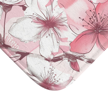 Cherry Blossom Floral Bath Mat