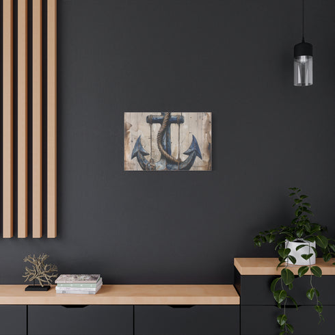 Nautical Anchor and Rope — Canvas Wall Art — Product Detail View 5