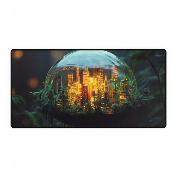 City Inside a Glowing Mushroom Cap Gaming XXL Extended Desk Mat