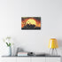 Rising Sun Behind a Shattered Planet — Canvas Wall Art — Kiln-Dried Pine Frame & Ready-to-Hang Back View
