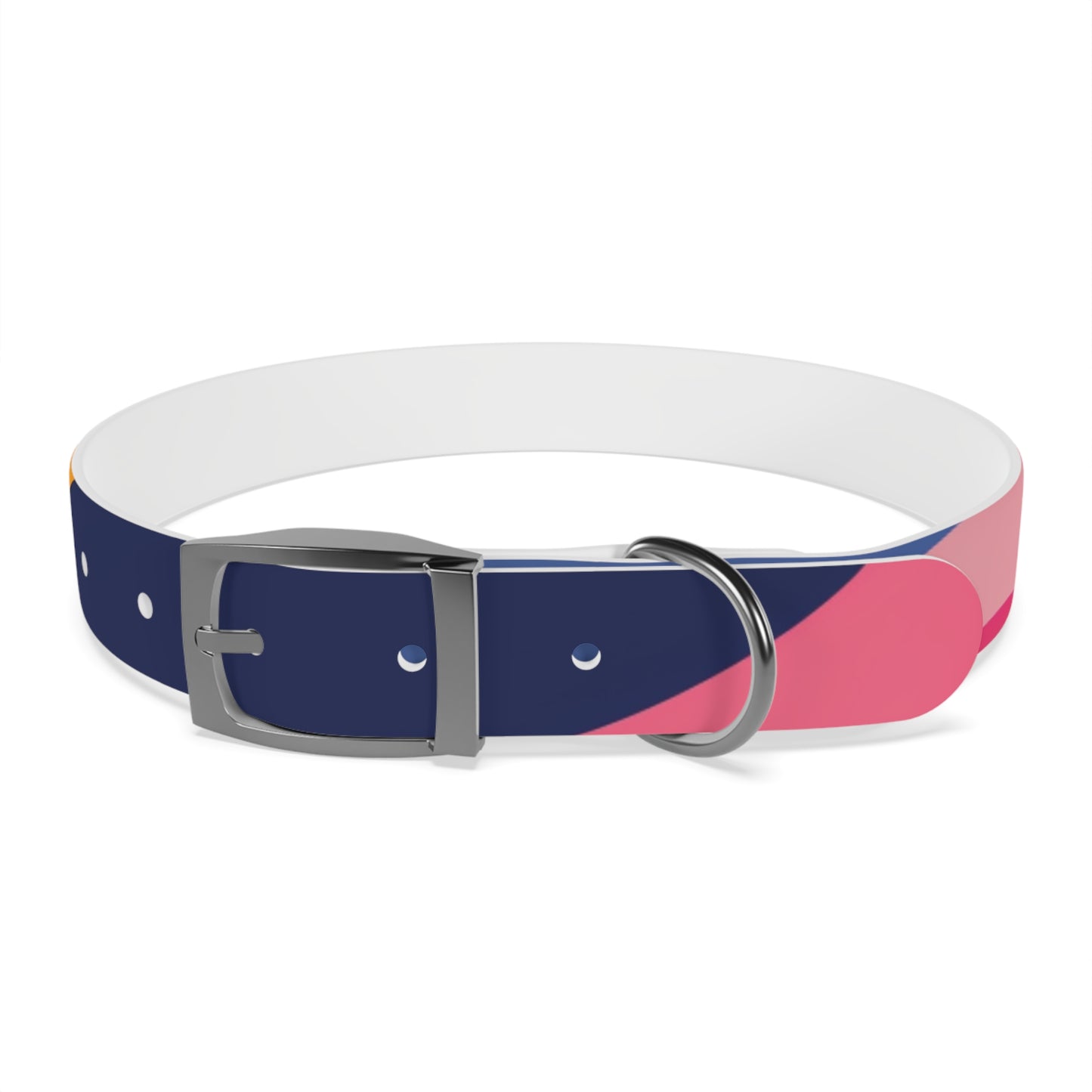 Vibrant Retro Waves Dog Collar