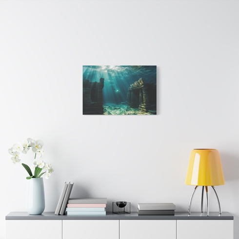 Sunken City Awakening with Energy (Edition II) — Canvas Wall Art — Kiln-Dried Pine Frame & Ready-to-Hang Back View