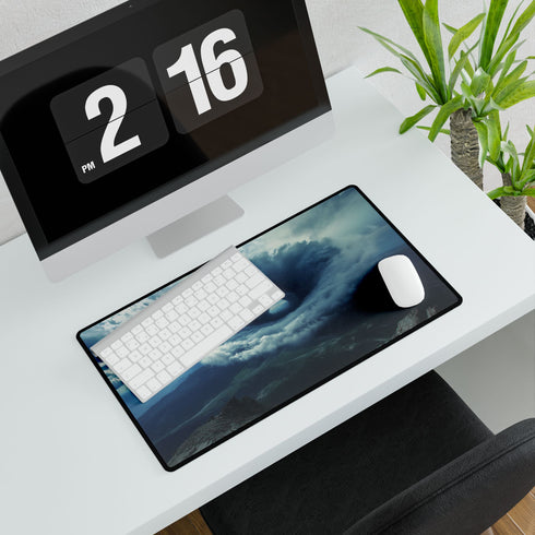 Vortex Above Mountain Peak — XL & XXL Desk Mat — Product Detail View 7