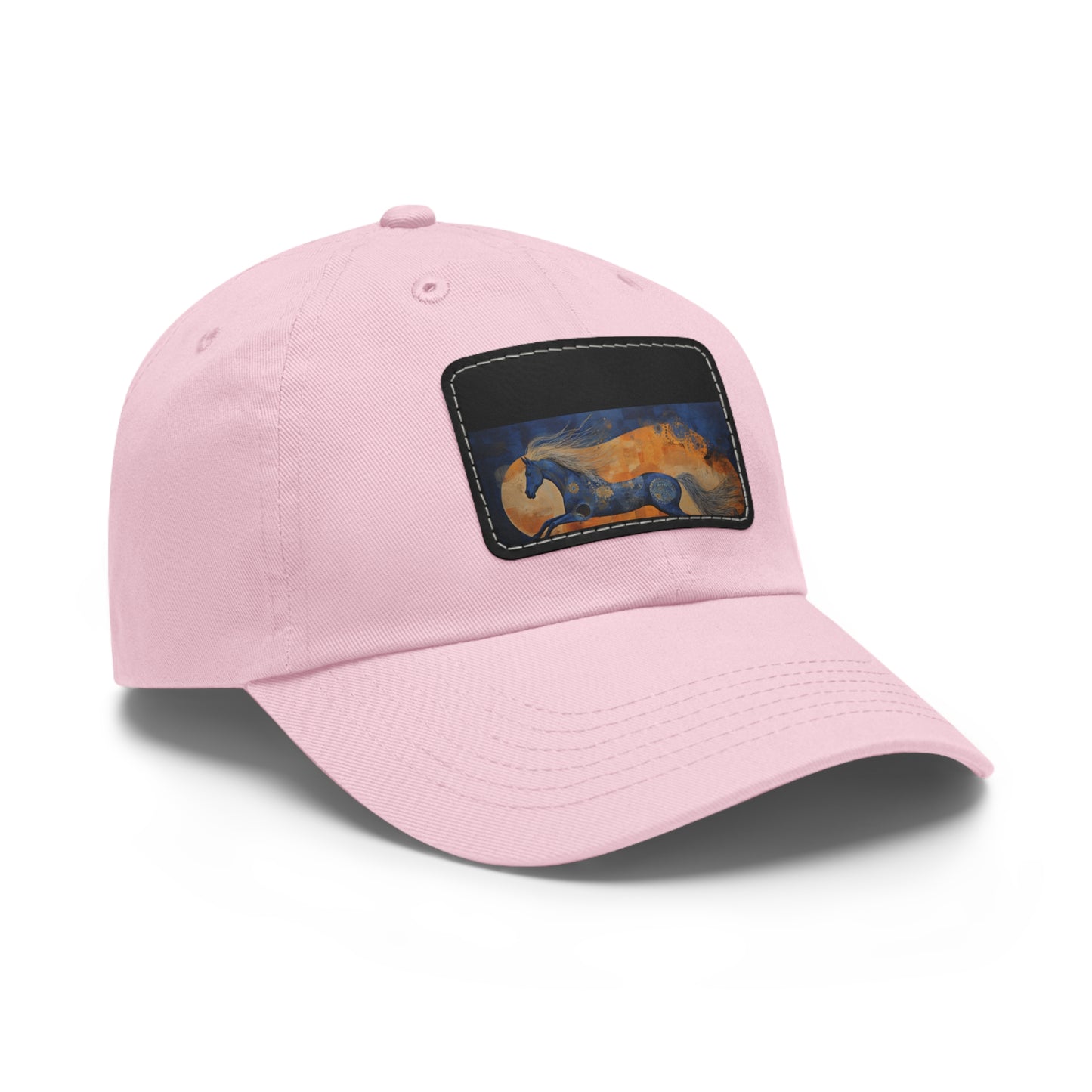 Gallop Through Abstract Art: Horsefull Body Textured Baseball Cap