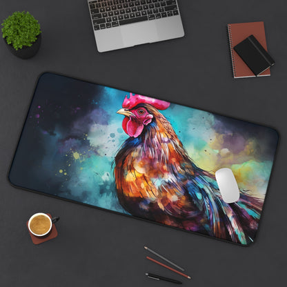 Rooster Chicken Desk Mat | Desk Mat | Accessories, Back-to-School, Desk, Fall Bestsellers, Home & Living, Mouse pad, Mouse Pads, Mousepad, Seasonal Picks, Stationery, TikTok | Prints with Passion