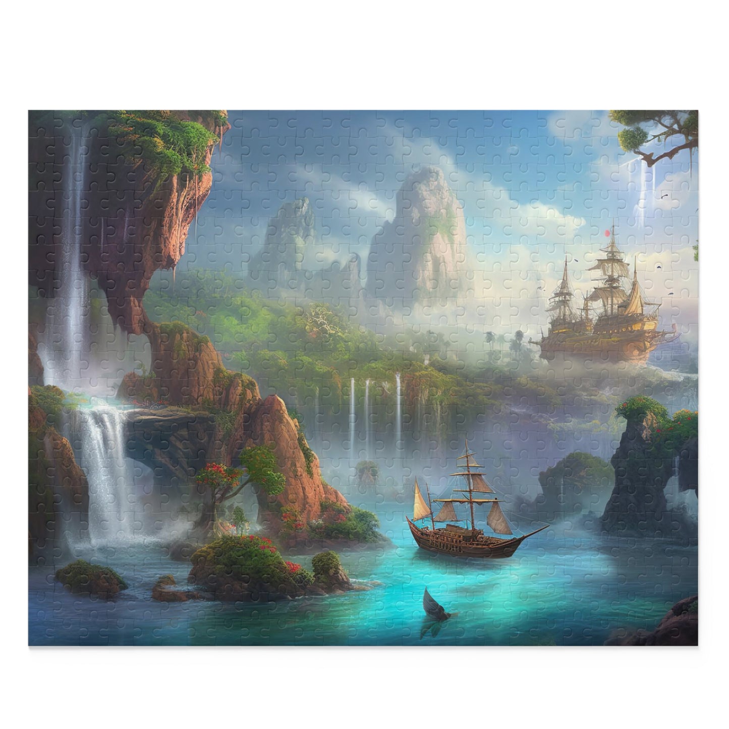 Enchanted Neverland Jigsaw Puzzle - Charming and whimsical illustration for all ages.