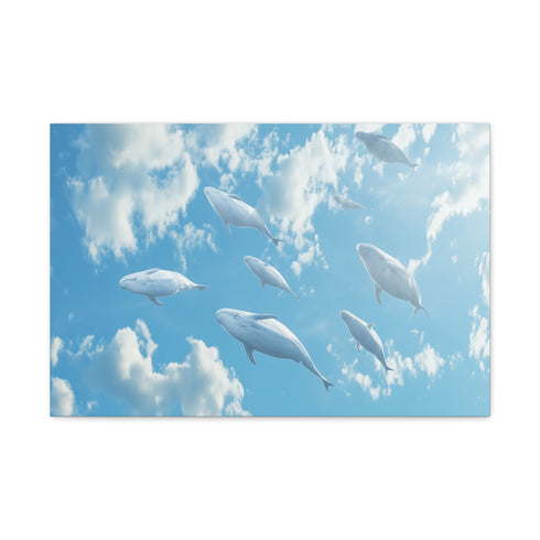 Sky Full of Floating Whales — Canvas Wall Art — Front Gallery-Wrapped Canvas View