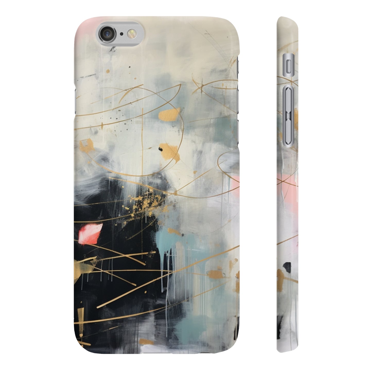 Mint & Gold: Abstract Acrylic Phone Case