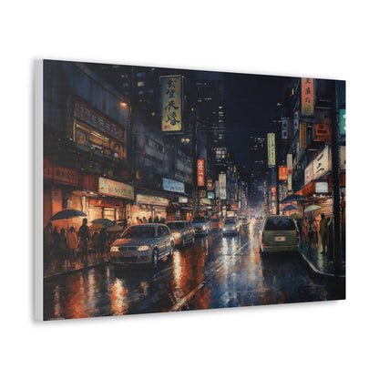 Tokyo Night Skyline Canvas