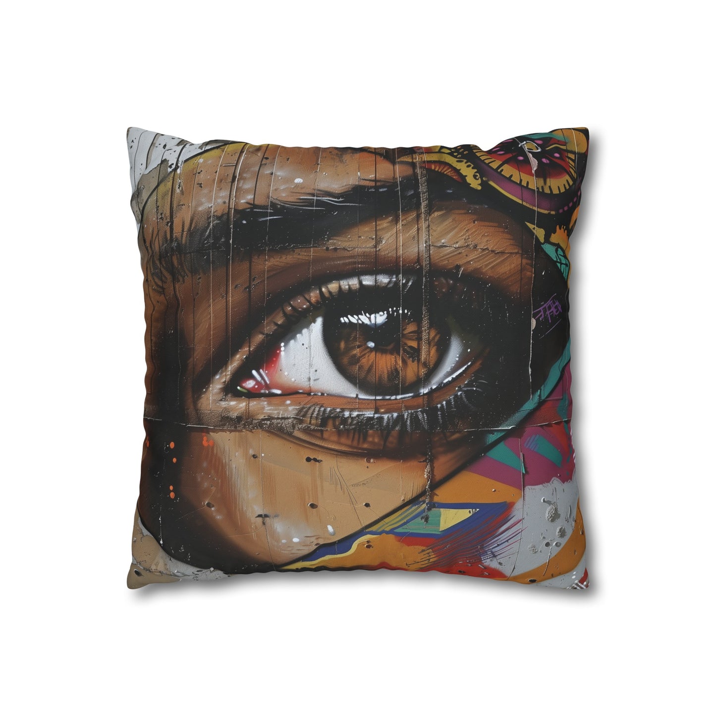 "Urban Canvas Pillowcase - Add edgy street art vibes to your bedroom with this high-quality, stylish pillowcase. Perfect for all seasons. Makes a great gift!"