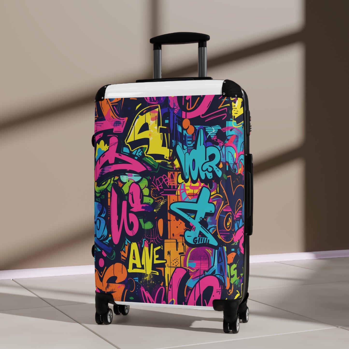 Neon Urban Graffiti Suitcase Collection