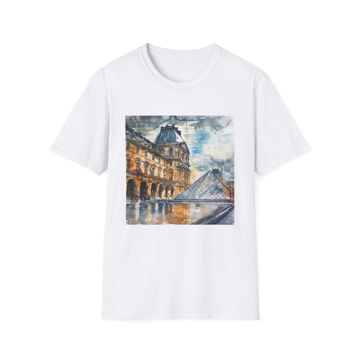 The Louvre in Watercolor: A Parisian Dream on a T-shirt