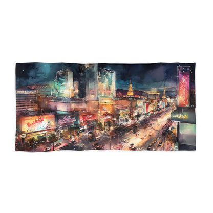 Vegas Strip Beach Towel