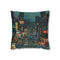 80s Retro Video Game Pixels Faux Suede Square Cushion Cover