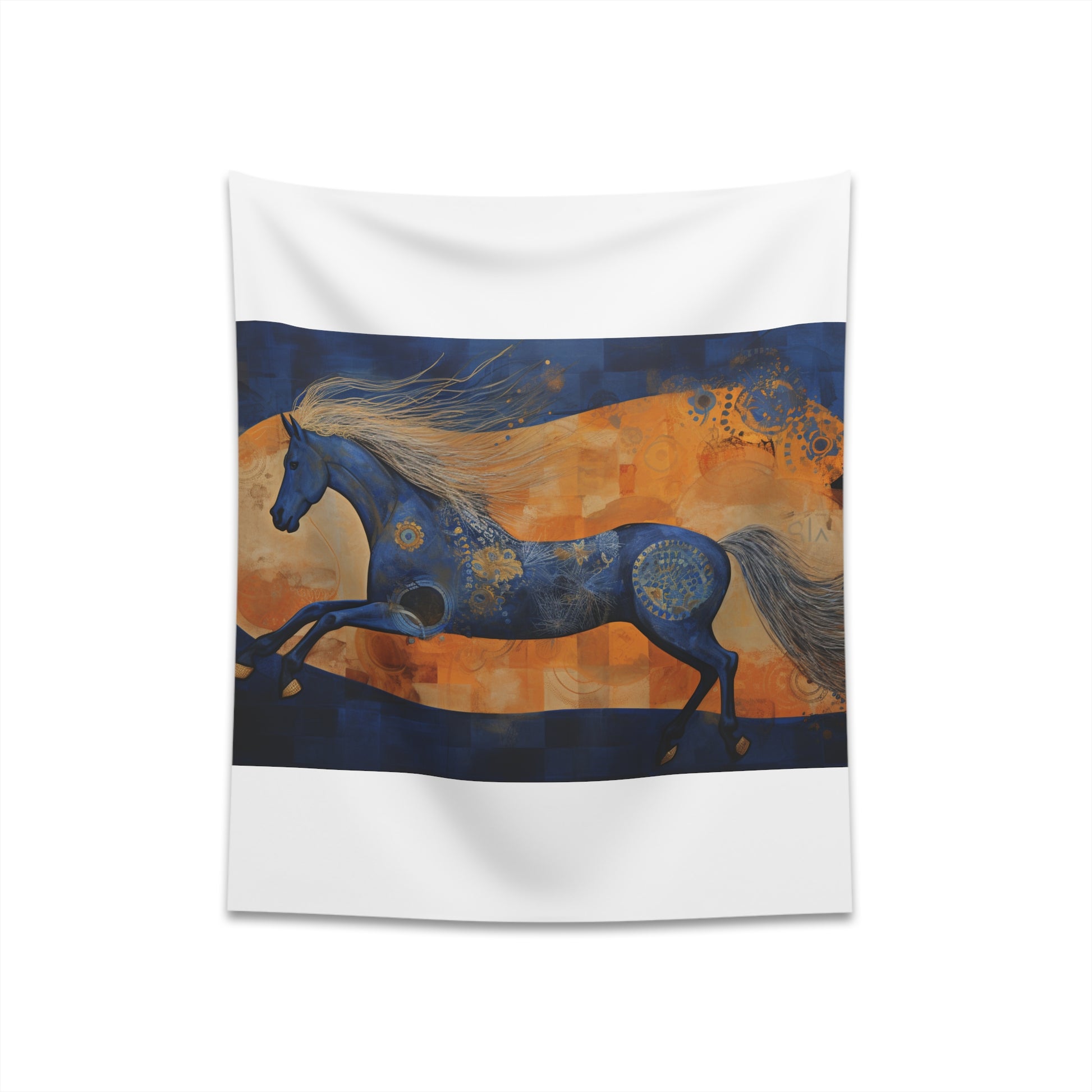 Abstract Horse Tapestry: Equine Essence, High-Quality Material, Stylish Décor for All Seasons, Perfect Gift - BenCPrints