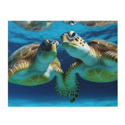 "Tranquil Turtle Paradise Puzzle - perfect for animal lovers and nature enthusiasts"