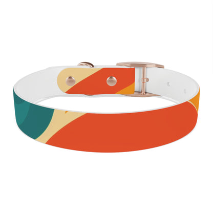 Retro Waves Dog Collar: Colorful & Vibrant Design