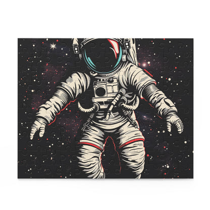 Space Explorer Jigsaw Puzzle - Mesmerizing astronaut floating among stars, ideal for space enthusiasts.