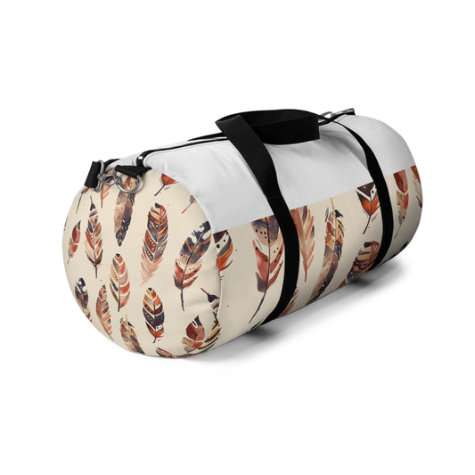 Boho Feathers Duffel Bag | Duffle Bags | Accessories, All Over Print, AOP, Assembled in the USA, Assembled in USA, Bags, Duffle, Made in the USA, Made in USA | Prints with Passion