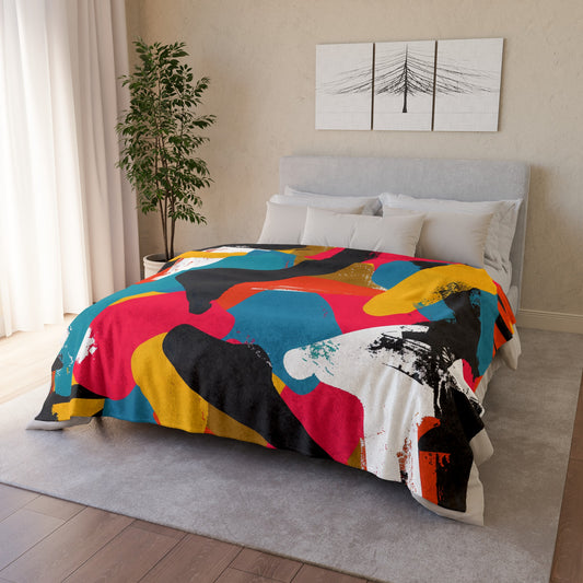 Abstract Blanket - Bold Bright Abstract Blanket Design
