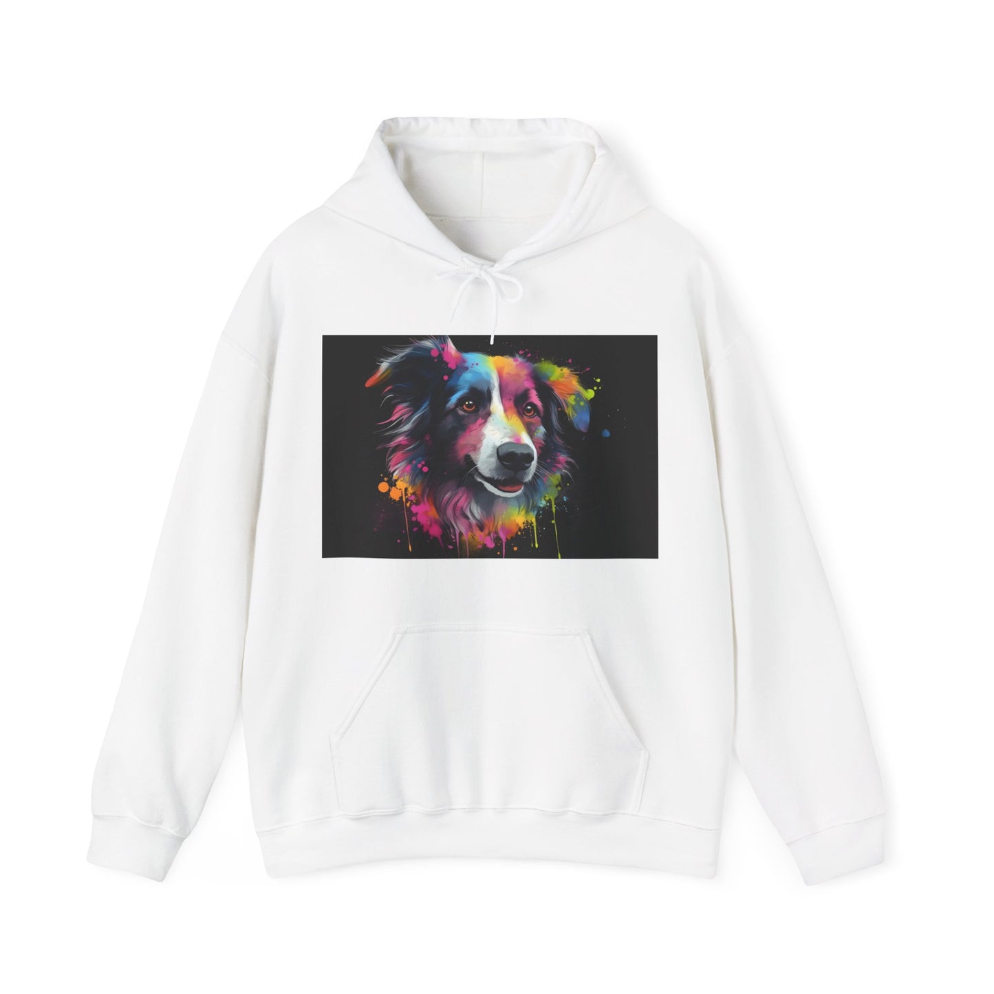 Smiling Collie Majesty Watercolor Hoodie