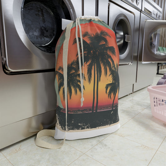 Sunset Palm Tree Laundry Bag | Home Decor | Accessories, All Over Print, AOP, Bags, Laundry, Sublimation | Prints with Passion