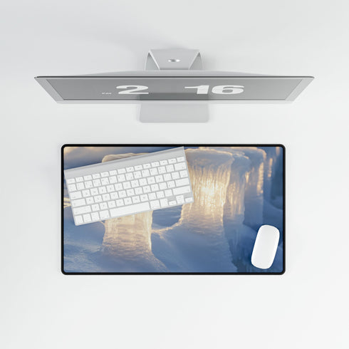 Ice Pillars Rising from Cosmic Sea Gaming XXL Extended Desk Mat