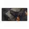 Lava Moth Resting on Burning Scroll (Edition II) — XL & XXL Desk Mat — Full Top-Down Artwork View