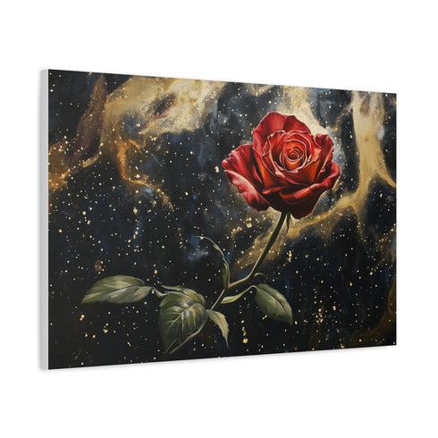 Blossoming Rose in Zero Gravity — Canvas Wall Art — Product Detail View 6