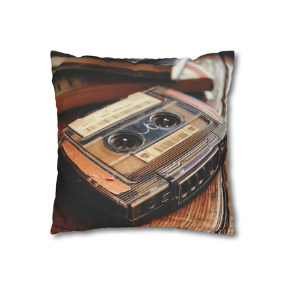 "Vintage Cassette Tape Design Mixtape Memories Pillowcase - High-Quality and Stylish Bedroom Decor"