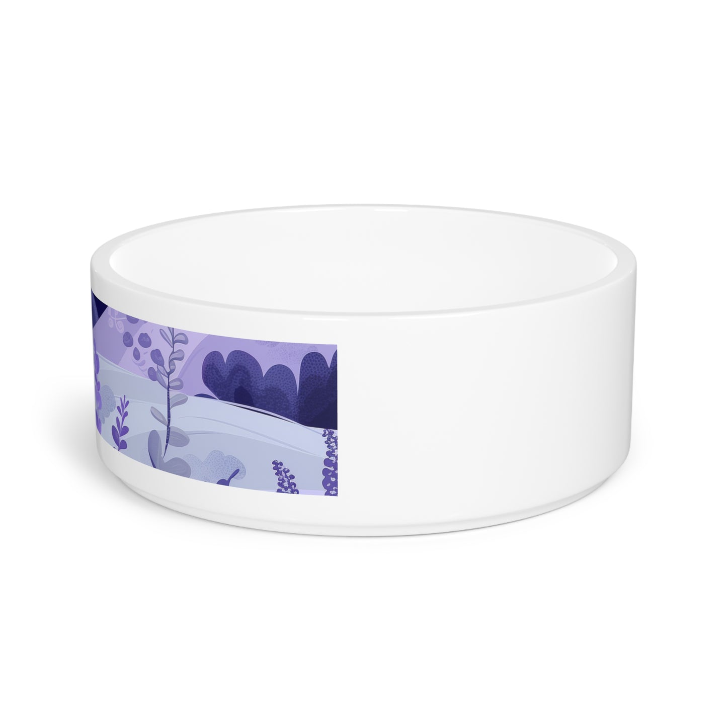 "Lavender Fields Pet Bowl: Bring the tranquil beauty of lavender to your furry friend's mealtime!"