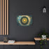 Spiral Planet Orbiting Fractal Sun — Canvas Wall Art — Product Detail View 8