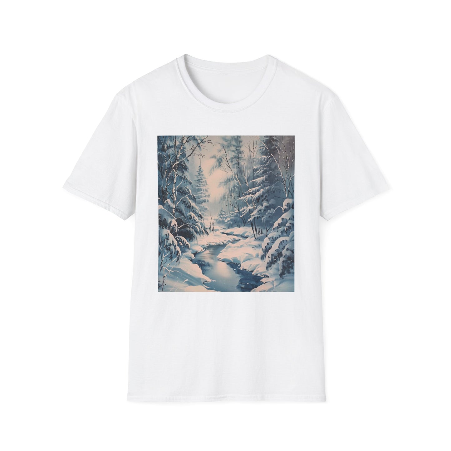 Winter's Embrace: Wonderland Painting T-shirt Snowy Wonderland T-Shirt