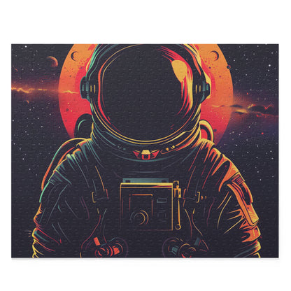 Space Explorer Jigsaw Puzzle - Cosmic adventure with astronaut in outer space, perfect for space lovers & puzzle enthusiasts.