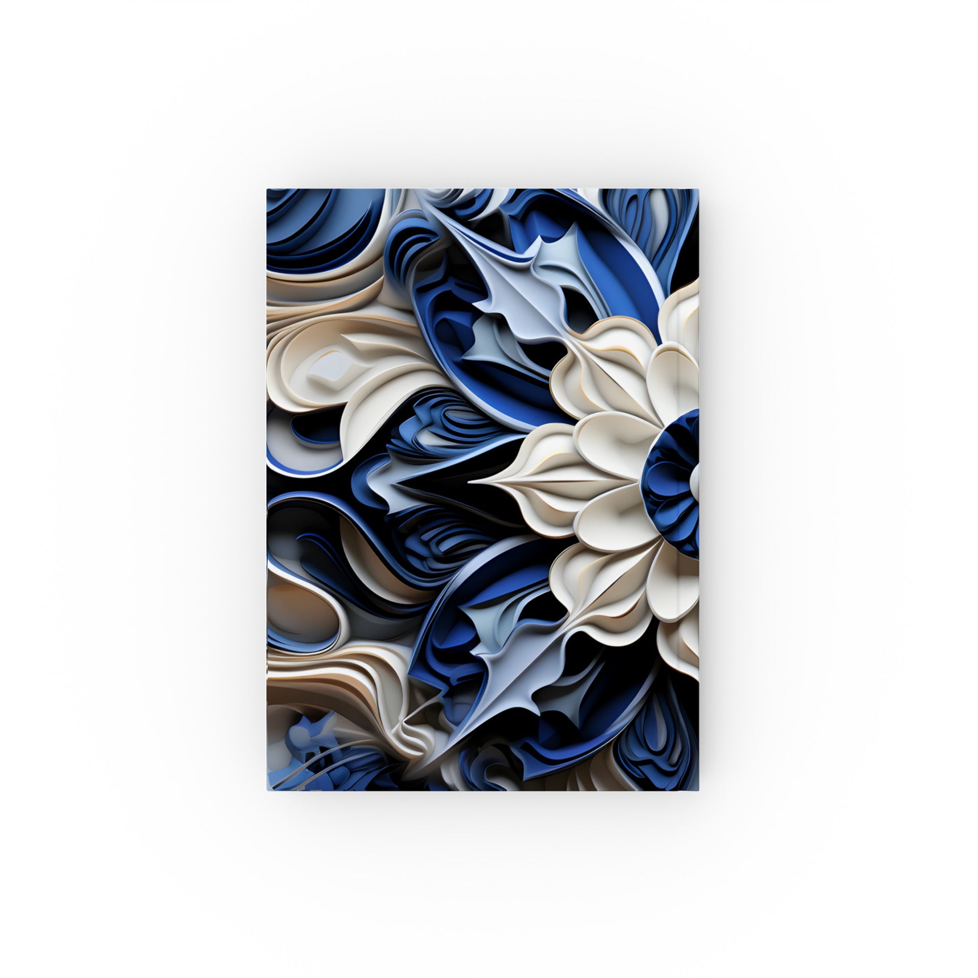 "Blue Porcelain Journal: Tranquil Reflections in High-Quality Porcelain Hardcover - Perfect Gift"