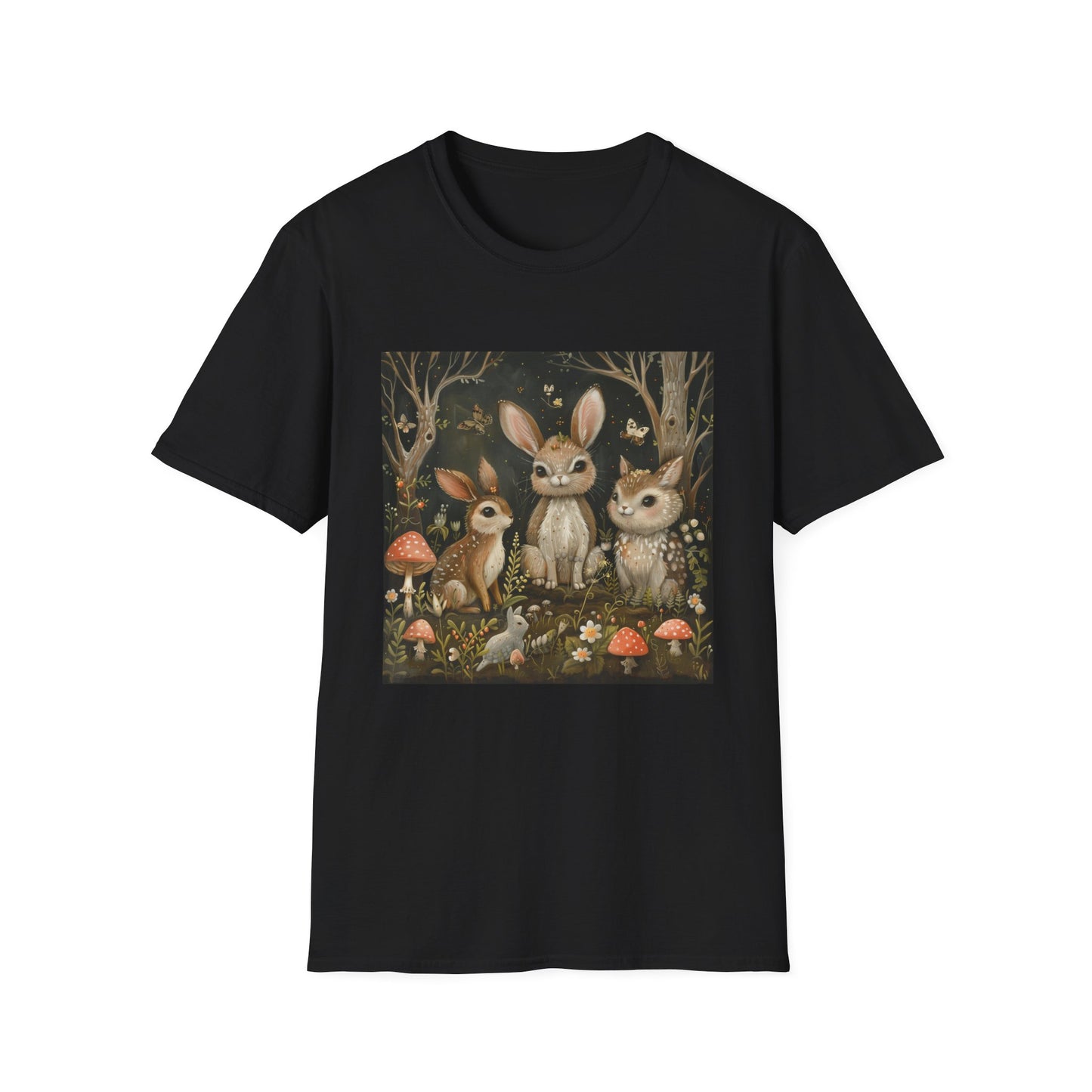 Woodland Sanctuary: A Gathering of Creatures | T-Shirt | DTG, Men's Clothing, Regular fit, T-Shirts, Unisex, Women's Clothing | Prints with Passion