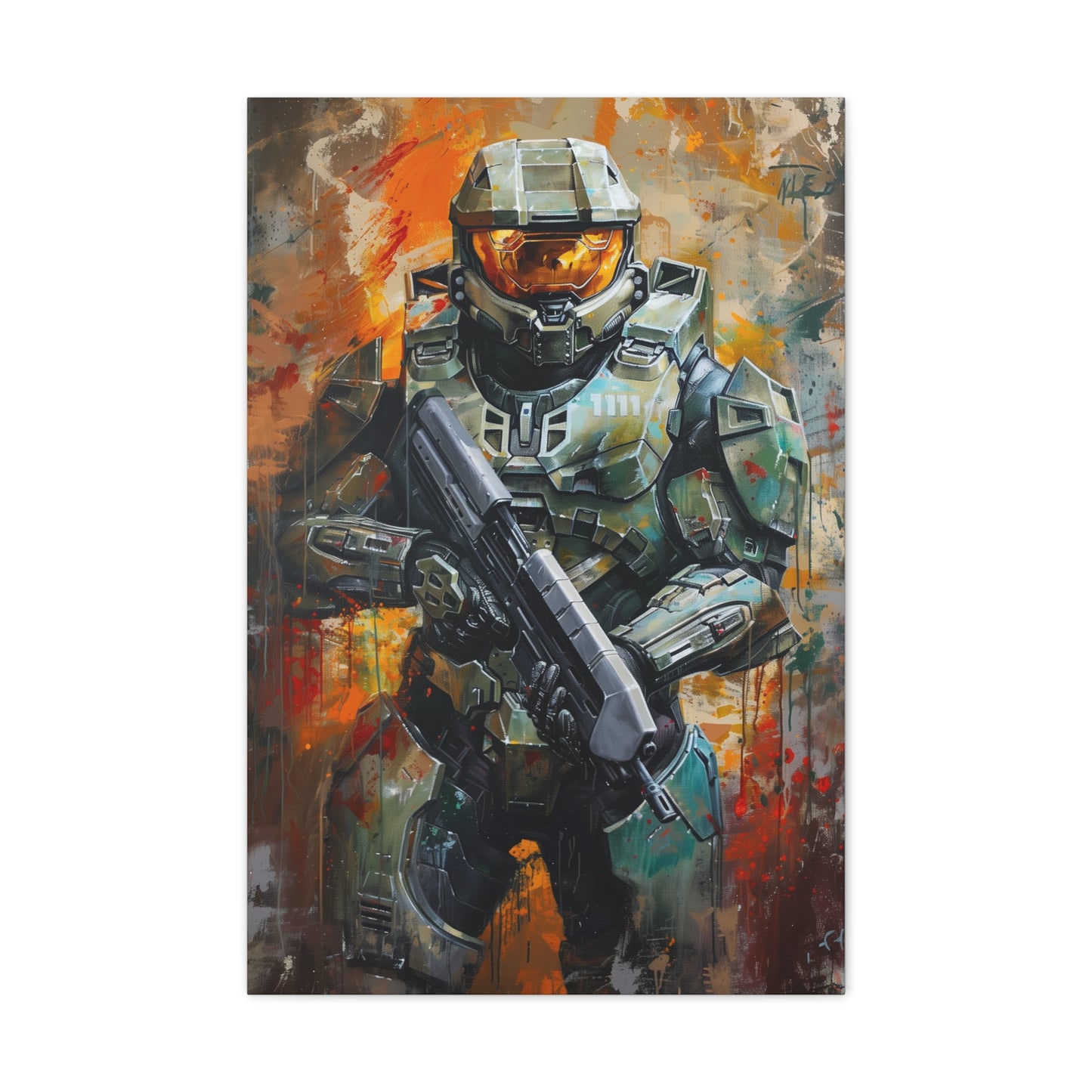 Master Chief: Halos Legendary Spartan Canvas: halo master chief | Canvas | Art & Wall Decor, Canvas, Fall Picks, Hanging Hardware, Home & Living, Indoor, Top Spring Products, Valentine's Day promotion | Prints with Passion