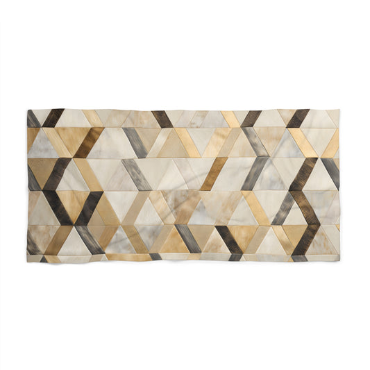 Elevate your beach experience with our luxurious Pearl Kilim Gold Beach Towel