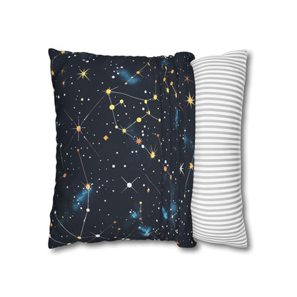 "Starry Night Pillow Case - Enter cosmic bliss with Constellation Stars pattern for peaceful sleep"