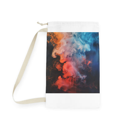 "Abstract smoke art laundry bag, durable and stylish addition for modern homes"