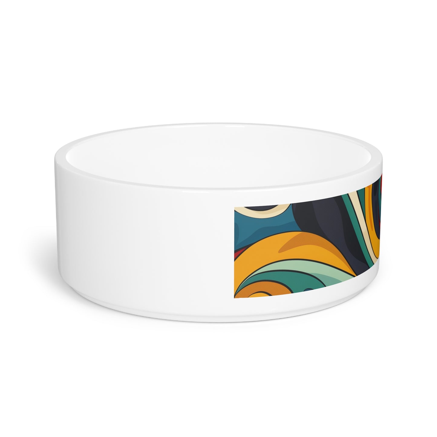 Wave Rider Pet Bowl: Retroinspired design for a vibrant mealtime experience