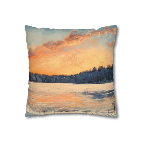 Central Park Snow Double-Sided Square Cushion Cover