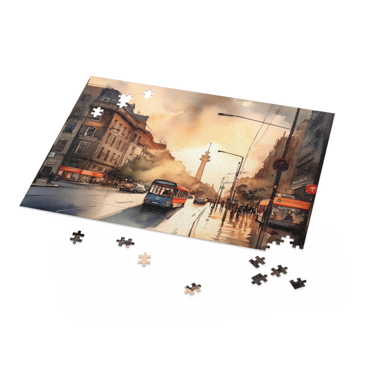 Berlin Sunset Jigsaw Puzzle - Explore the vibrant skyline of Berlin at sunset in this captivating puzzle.