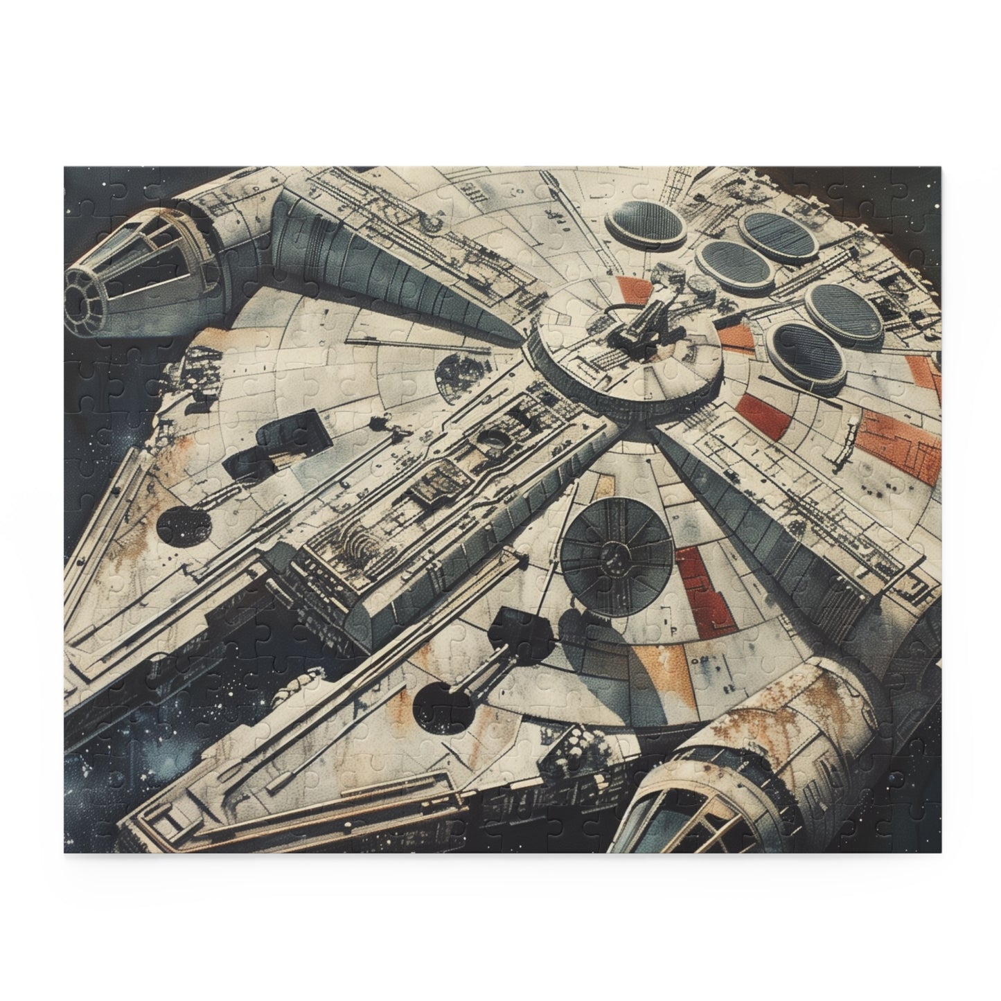 "Challenge your inner Jedi with Millennium Falcon Star Wars jigsaw puzzle"