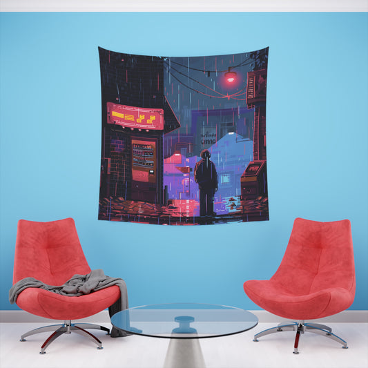 Game On: A Retro Pixel Art Tapestry | Wall Tapestry | All Over Print, AOP, Decor, Halloween, Home & Living, Home Decor, Indoor, Spring Essentials, Sublimation, Tapestry | Prints with Passion